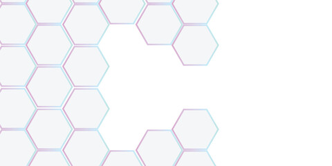 Geometric technology hexagons on water blue color background. geometric pattern with gradient. honeycomb vector illustration background.