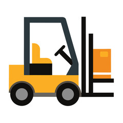 Forklift icon isolated on white background