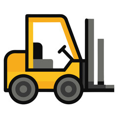 Forklift icon isolated on white background