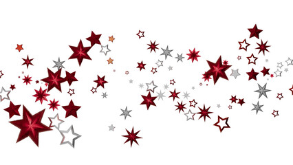 Beautiful background with red and silver stars. Perfect for holidays and celebrations.