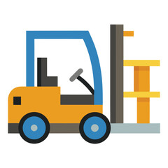 Forklift icon isolated on white background