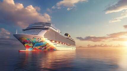 Miami, Florida - November 4, 2024: The Norwegian Encore and Jade cruise ships are sailing. Enjoy a summer cruise with Norwegian Cruise Line (NCL). Travel and tour the sea on an NCL ship.
