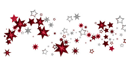Beautiful red and silver stars on white. Perfect for holidays, celebrations, and more!