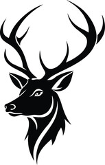 clean and simple deer head logo inmodern vector 12.eps