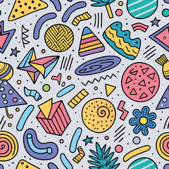Vibrant abstract shapes pattern