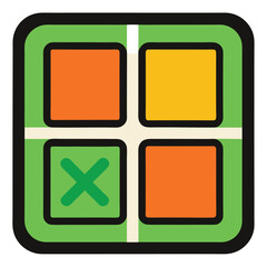 Four by four icon isolated on white background