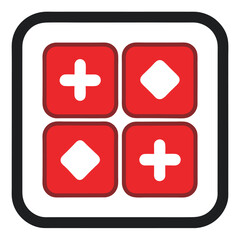 Fototapeta premium Four by four icon isolated on white background