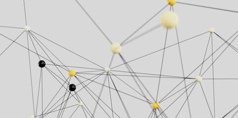 Abstract image of interconnected nodes. Ideal for network, connection, and technology concepts.