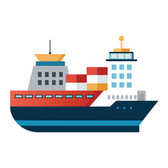 Freighter icon isolated on white background