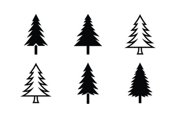 Obraz premium set of christmas tree