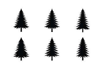 set of christmas tree