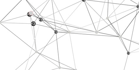Stock photo of abstract network connection. Dots and lines representing global network, technology, communication.