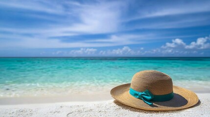 Beach holiday essentials: the classic straw hat.