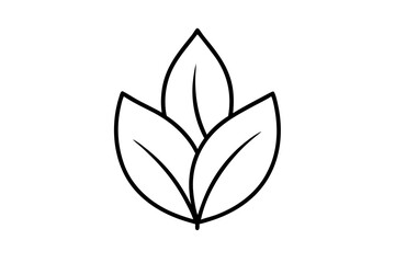 Leaf Line Icon – Eco and Organic Concept in Minimal Vector Style

