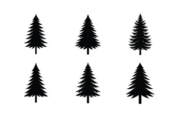 Fototapeta premium set of christmas tree