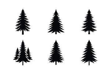 set of christmas tree