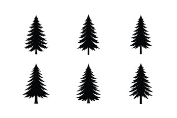 set of christmas tree