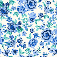 seamless pattern with flowers background 