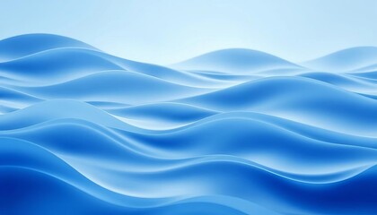 Obraz premium Soft, undulating blue waves create a serene abstract backdrop, backdrop, flowing
