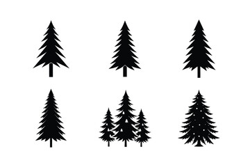 set of christmas tree