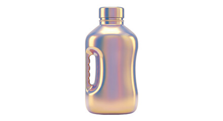 Isolated Iridescent Plastic Bottle with Handle