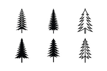 Obraz premium set of fir trees
