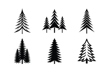 Obraz premium set of fir trees