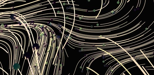 Stylish abstract background with flowing lines and scattered dots. Perfect for modern designs.
