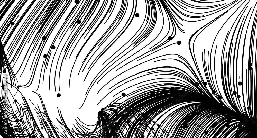 Aufkleber Swirling lines create an abstract design. Perfect for backgrounds or modern art projects.