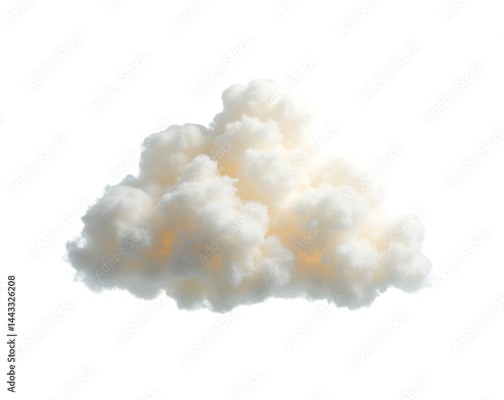Aufkleber a captivating cloudscape featuring a whimsical, puffy cloud, its distinct shape and ethereal texture