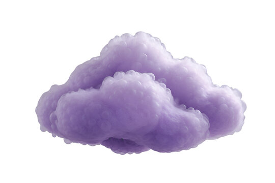 A captivating display of bubble cloud formations, gracefully floating in isolation with soft purple hues, creating a mesmerizing and ethereal spectacle