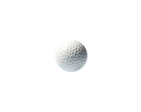 A Captivating Isolation, A Singular White Mini Golf Ball Suspended Against a Deep Void, Evoking Precision, Focus and the Quiet Anticipation of the Perfect Putt