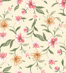 seamless pattern with flowers