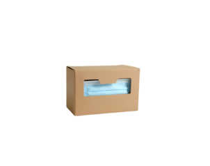 A Cleanly Positioned Box of New Surgical Masks Showcasing Hygiene and Protection for Healthcare Professionals and Public Safety in Modern Times