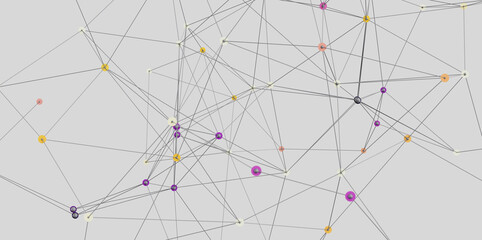 Stock photo of a complex network visualization. Ideal for technology, data science, and connection themes.