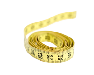 A Curled Measuring Tape, Capturing Concepts of Measurement, Precision, and Utility in Graphic Design and Construction Related Projects, Isolated on a Background