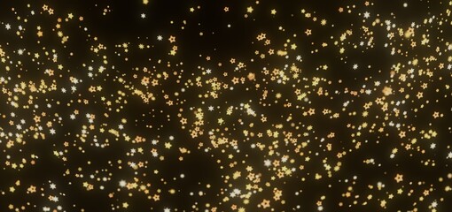 Sparkling gold and white stars on black. Perfect for holidays!