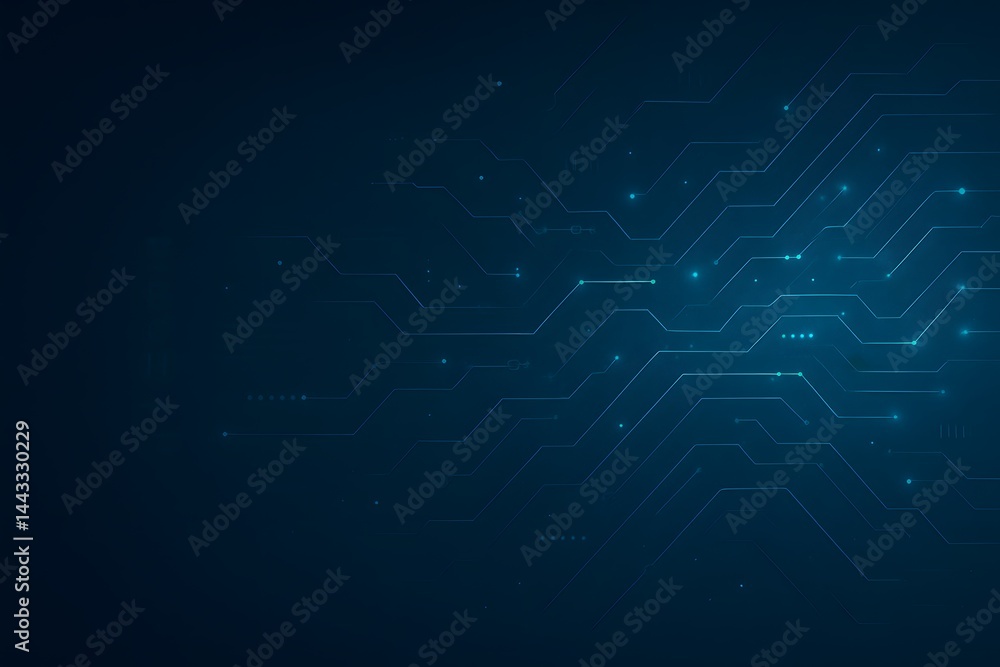 Aufkleber digital connectivity: a high-tech illustration showcases the intricate web of digital circuits, with