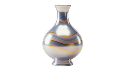 Isolated Iridescent Vase Decorative Ceramic