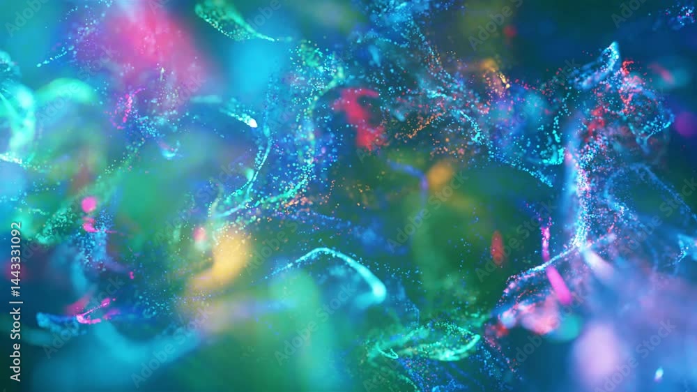 Wall mural particle wave background animation | flowing energy field in motion