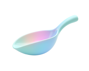 A Luminous and Translucent Scoop, An Enigmatic Object with an Ethereal Quality that Appears to be from Another Dimension, Isolated Against a Black Setting
