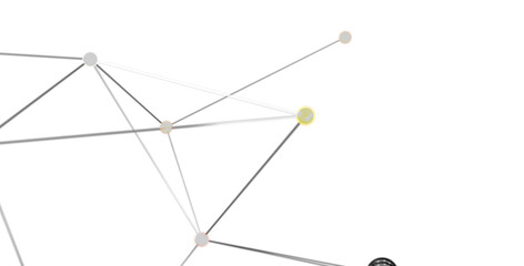 Modern abstract background of connected dots and lines.  Ideal for technology, network, or connection concepts.