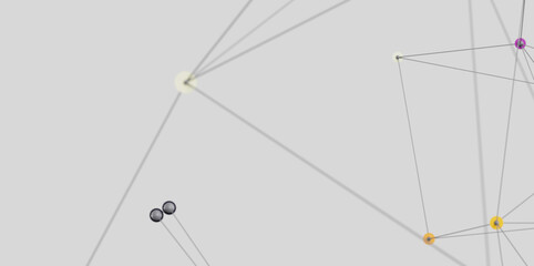 Abstract image of connected dots and lines. Network, technology, connection concept.