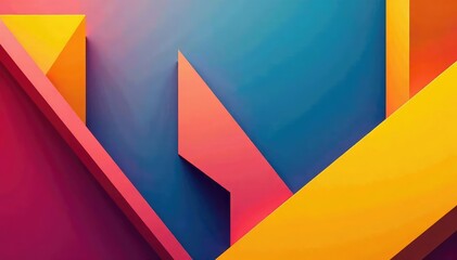 Abstract geometric shapes with bold color blocking, clean, art, simple
