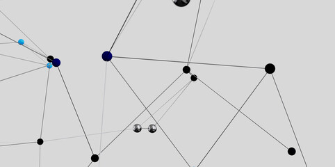 Modern network graphic with interconnected nodes. Ideal for tech, data, and connection concepts.