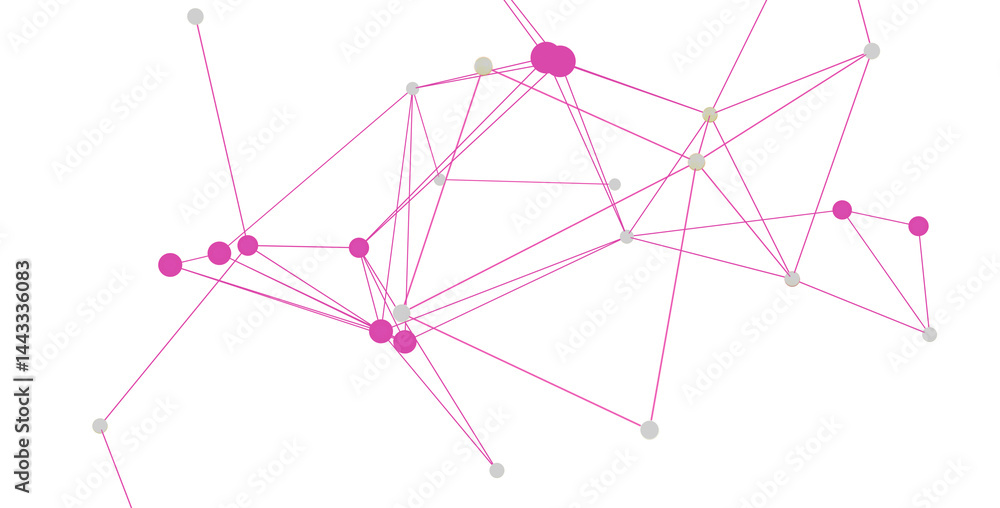 Leinwandbilder stock photo of abstract network connection with dots and lines. perfect for technology, communicatio