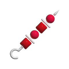 Satay Grilled Meat Skewer Icon