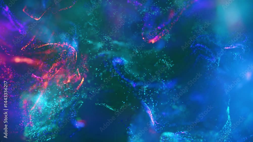 Wall mural particle wave background animation | flowing energy field in motion