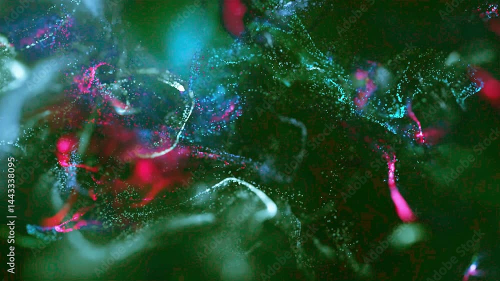 Wall mural particle wave background animation | flowing energy field in motion
