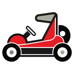 Go cart icon isolated on white background